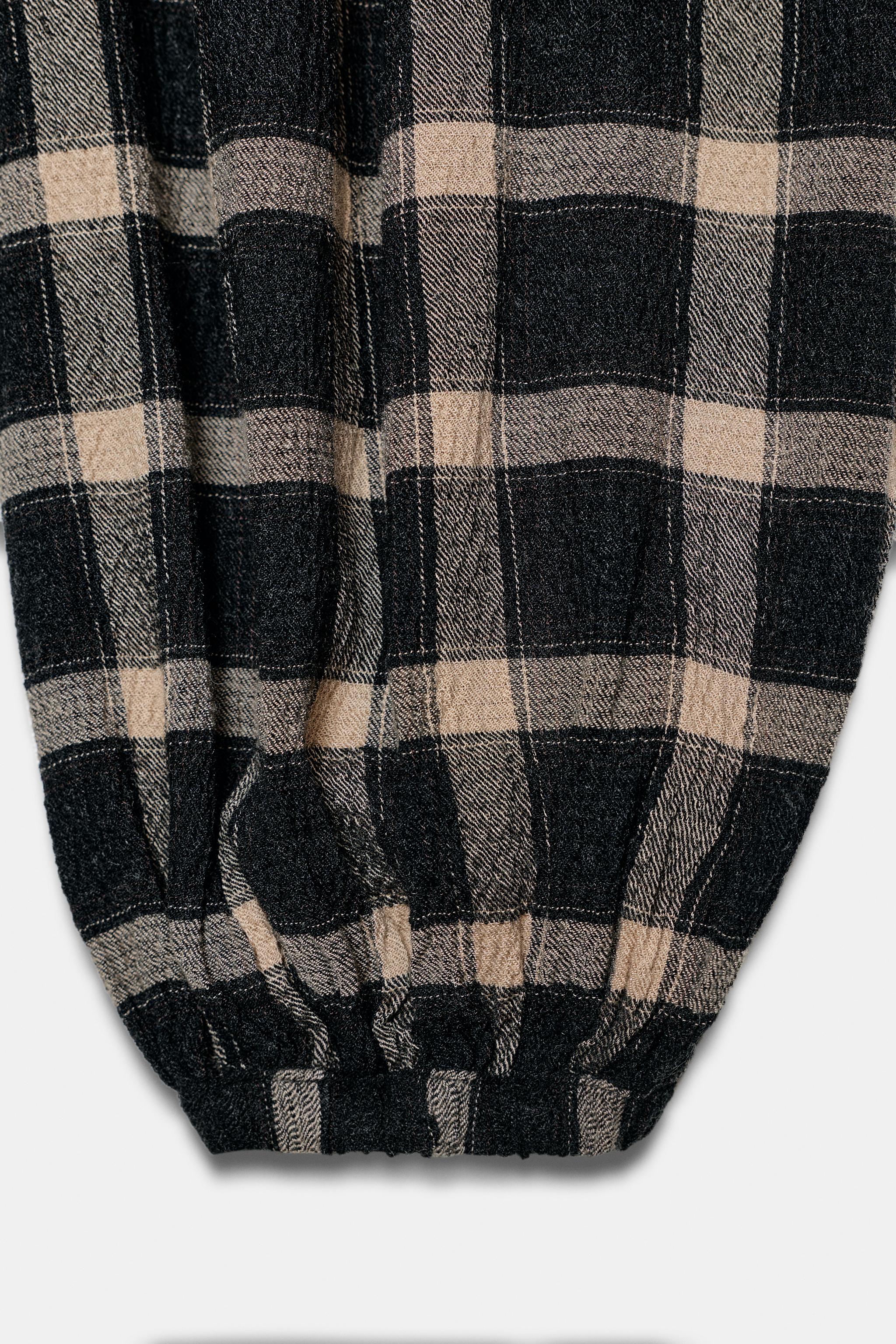 PANTALON BOUFFANT À CARREAUX ZW COLLECTION